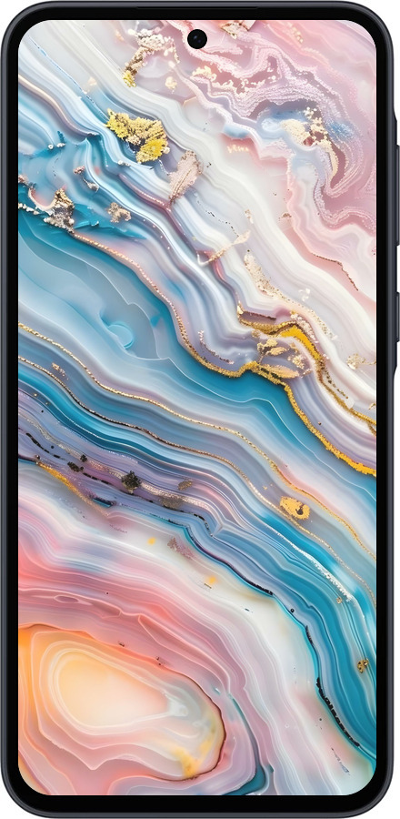 Силиконовый чехол Мрамор красивый для Samsung Galaxy A35 - 6376u-3499 изображение 