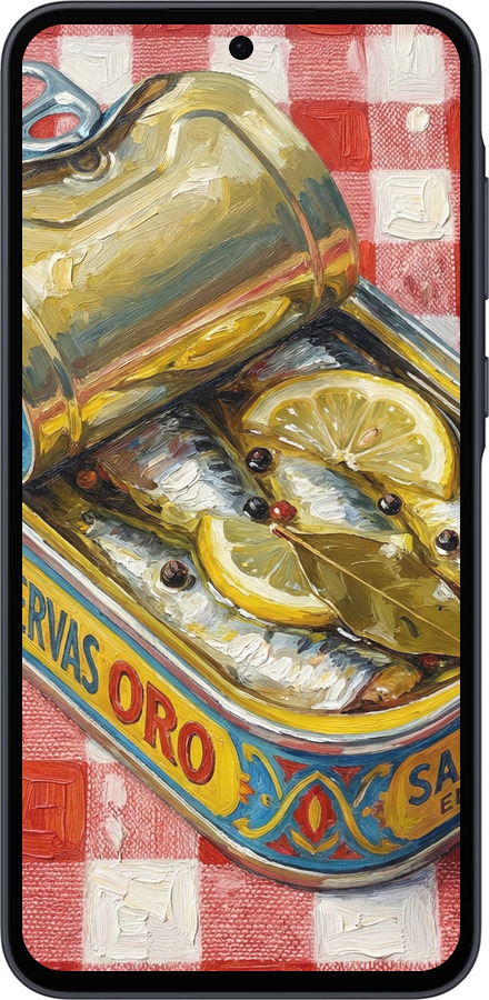 Силиконовый чехол Vintage Sardine Tin Phone для Samsung Galaxy A35 - 6772u-3499 изображение 