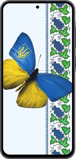 Силіконовий чехол Жовто-блакитний метелик  для Samsung Galaxy A36 - 1054u-3836 изображение 