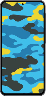 Силиконовый чехол Желто-голубой камуфляж для Samsung Galaxy A36 - 1084u-3836 изображение 