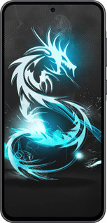 Силиконовый чехол Бело-голубой огненный дракон для Samsung Galaxy A36 - 113u-3836 изображение 