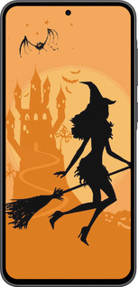 Силиконовый чехол Ведьма на метле для Samsung Galaxy A36 - 1184u-3836 изображение 