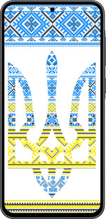 Силиконовый чехол Герб - вышиванка желто-голубая для Samsung Galaxy A36 - 1197u-3836 изображение 