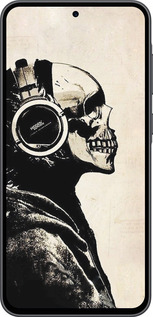 Силиконовый чехол Скелет-меломан v2 для Samsung Galaxy A36 - 1200u-3836 изображение 