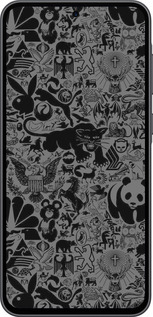 Силіконовий чехол Чорно-сірий стікер бомбінг для Samsung Galaxy A36 - 2432u-3836 изображение 