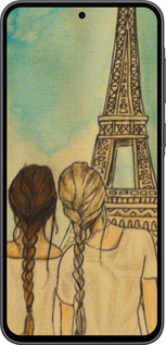 Силиконовый чехол Девушки в Париже для Samsung Galaxy A36 - 3980u-3836 изображение 