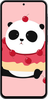 Силиконовый чехол Панда с пончиком для Samsung Galaxy A36 - 3991u-3836 изображение 