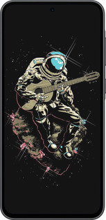 Силиконовый чехол Космонавт с гиратой для Samsung Galaxy A36 - 4138u-3836 изображение 