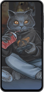 Силиконовый чехол gamer cat для Samsung Galaxy A36 - 4140u-3836 изображение 