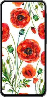 Силиконовый чехол Нарисованные маки для Samsung Galaxy A36 - 4278u-3836 изображение 