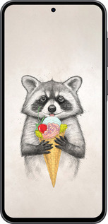 Силиконовый чехол Енотик с мороженым для Samsung Galaxy A36 - 4602u-3836 изображение 