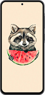 Силіконовий чехол Єнотик з кавуном для Samsung Galaxy A36 - 4605u-3836 изображение 