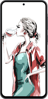 Силиконовый чехол Девушка с бокалом для Samsung Galaxy A36 - 4662u-3836 изображение 