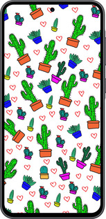 Силиконовый чехол Кактусы 4 для Samsung Galaxy A36 - 4856u-3836 изображение 