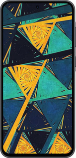 Силиконовый чехол Арт, абстракция, желтый, синий для Samsung Galaxy A36 - 5382u-3836 изображение 