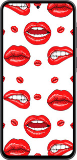 Силиконовый чехол Губы v3 для Samsung Galaxy A36 - 5477u-3836 изображение 