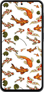 Силиконовый чехол Рыбы Кои для Samsung Galaxy A36 - 5535u-3836 изображение 