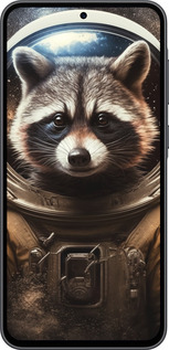Силиконовый чехол Raccoon austronaut для Samsung Galaxy A36 - 5581u-3836 изображение 