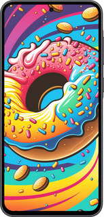 Силиконовый чехол Пончик радуга для Samsung Galaxy A36 - 5584u-3836 изображение 