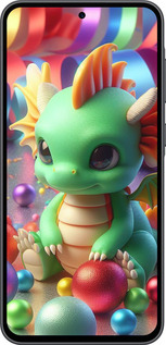 Силиконовый чехол Веселый дракончик для Samsung Galaxy A36 - 5812u-3836 изображение 