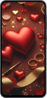 Силіконовий чехол Сердечки v3 для Samsung Galaxy A36 - 5833u-3836 изображение 