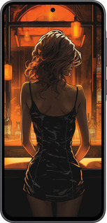 Силиконовый чехол Чехол для телефона Девушка в баре для Samsung Galaxy A36 - 5947u-3836 изображение 