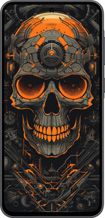 Силиконовый чехол Череп для Samsung Galaxy A36 - 5952u-3836 изображение 