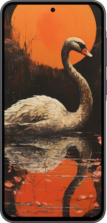 Силиконовый чехол Лебедь для Samsung Galaxy A36 - 5964u-3836 изображение 