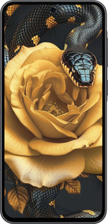 Силиконовый чехол Black snake and golden rose для Samsung Galaxy A36 - 6068u-3836 изображение 