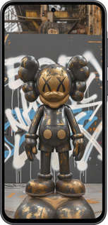 Силиконовый чехол Bronze kaws v3 для Samsung Galaxy A36 - 6099u-3836 изображение 