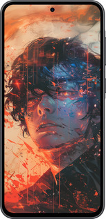 Силиконовый чехол Лицо в пламени для Samsung Galaxy A36 - 6127u-3836 изображение 