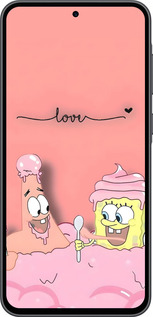 Силиконовый чехол Спанч Боб для Samsung Galaxy A36 - 6282u-3836 изображение 