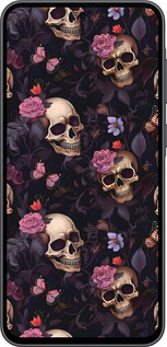 Силиконовый чехол Черепа и розы для Samsung Galaxy A36 - 6316u-3836 изображение 