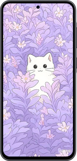 Силіконовий чехол Котик в цветах для Samsung Galaxy A36 - 6390u-3836 изображение 