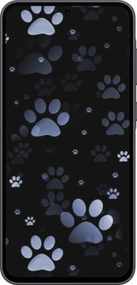 Силиконовый чехол С синими отпечатками лап для Samsung Galaxy A36 - 6441u-3836 изображение 