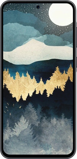 Силиконовый чехол Ночной пейзаж с лесом и горами для Samsung Galaxy A36 - 6493u-3836 изображение 