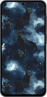 Силиконовый чехол Изображение Кошек с тёмной акварелью для Samsung Galaxy A36 - 6521u-3836 изображение 