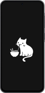 Силиконовый чехол С милым котом на черном фоне для Samsung Galaxy A36 - 6528u-3836 изображение 