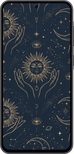 Силиконовый чехол Celestial Harmony: Sun & Moon Gold Mystic Pattern для Samsung Galaxy A36 - 6778u-3836 изображение 