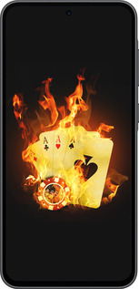 Силиконовый чехол Горящие карты для Samsung Galaxy A36 - 839u-3836 изображение 