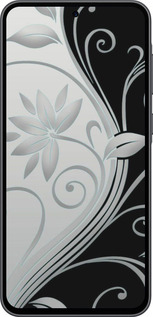 Силиконовый чехол Цветы на чёрно-белом фоне для Samsung Galaxy A36 - 840u-3836 изображение 