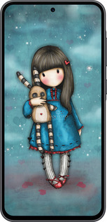 Силиконовый чехол Девочка с зайчиком для Samsung Galaxy A36 - 915u-3836 изображение 