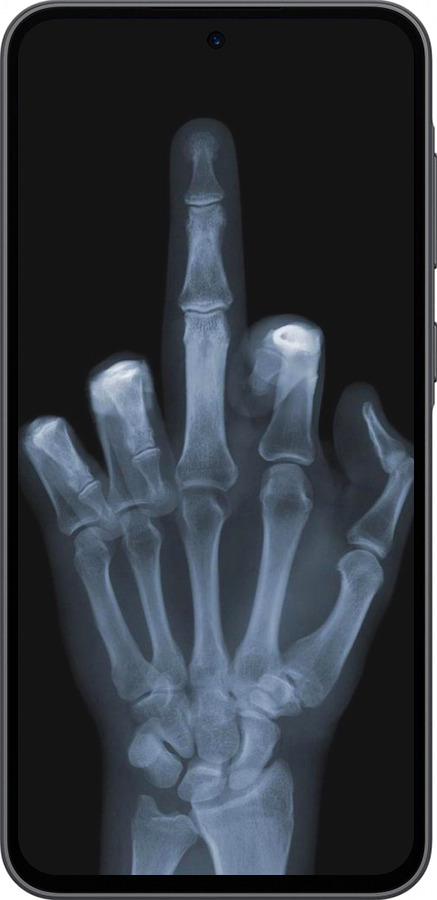 Силиконовый чехол Рука через рентген для Samsung Galaxy A36 - 1007u-3836 изображение 