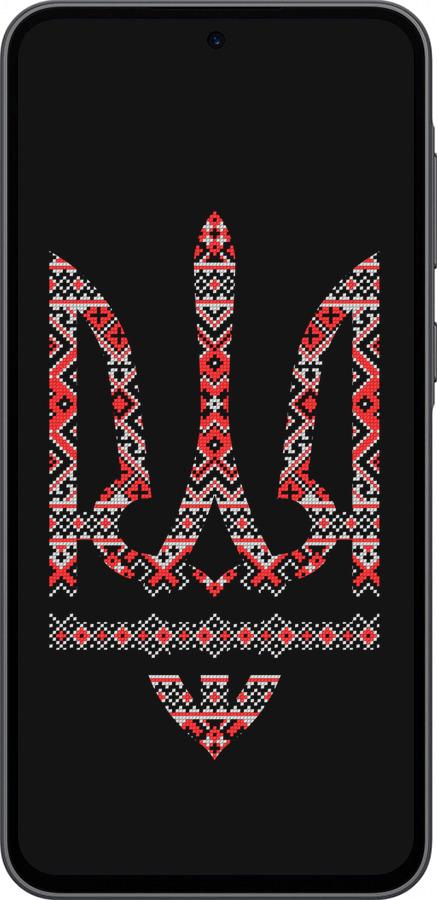 Силіконовий чехол Герб - вишиванка на чорному фоні для Samsung Galaxy A36 - 1196u-3836 изображение 