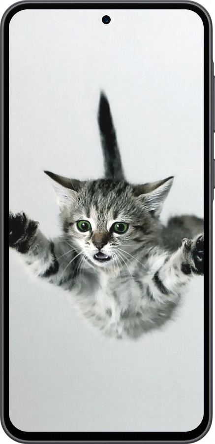 Силіконовий чехол Літаюче кошеня для Samsung Galaxy A36 - 2322u-3836 изображение 