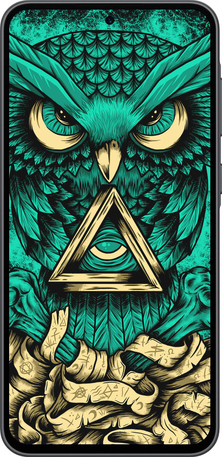 Силіконовий чехол Сова Арт-тату для Samsung Galaxy A36 - 3971u-3836 изображение 