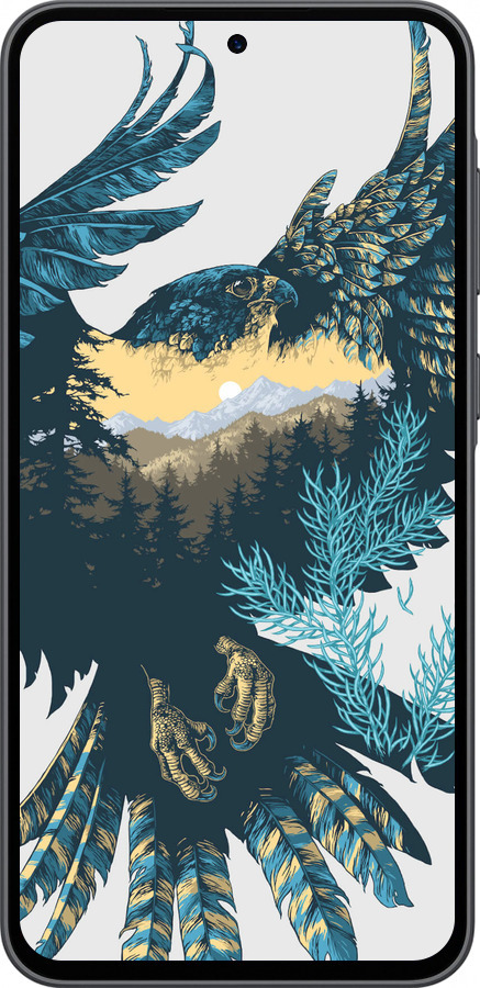 Силиконовый чехол Арт-орел на фоне природы для Samsung Galaxy A36 - 3983u-3836 изображение 