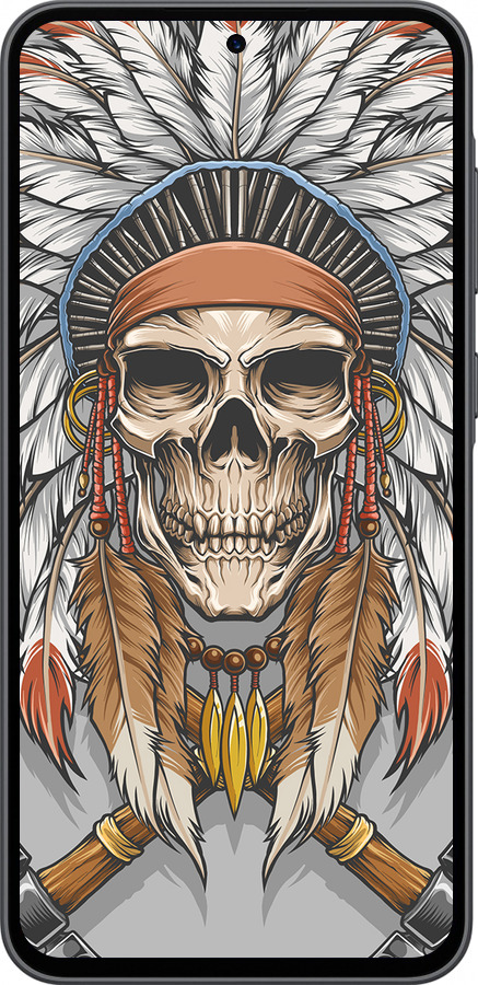 Силиконовый чехол Череп индейца для Samsung Galaxy A36 - 4032u-3836 изображение 