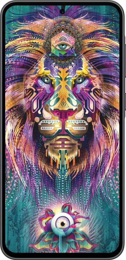 Силіконовий чехол Люмінесцентний лев для Samsung Galaxy A36 - 4037u-3836 изображение 