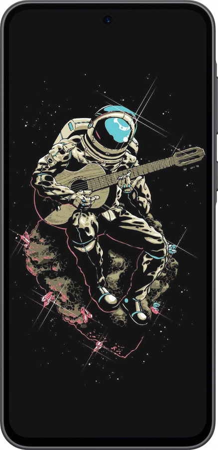 Силиконовый чехол Космонавт с гиратой для Samsung Galaxy A36 - 4138u-3836 изображение 